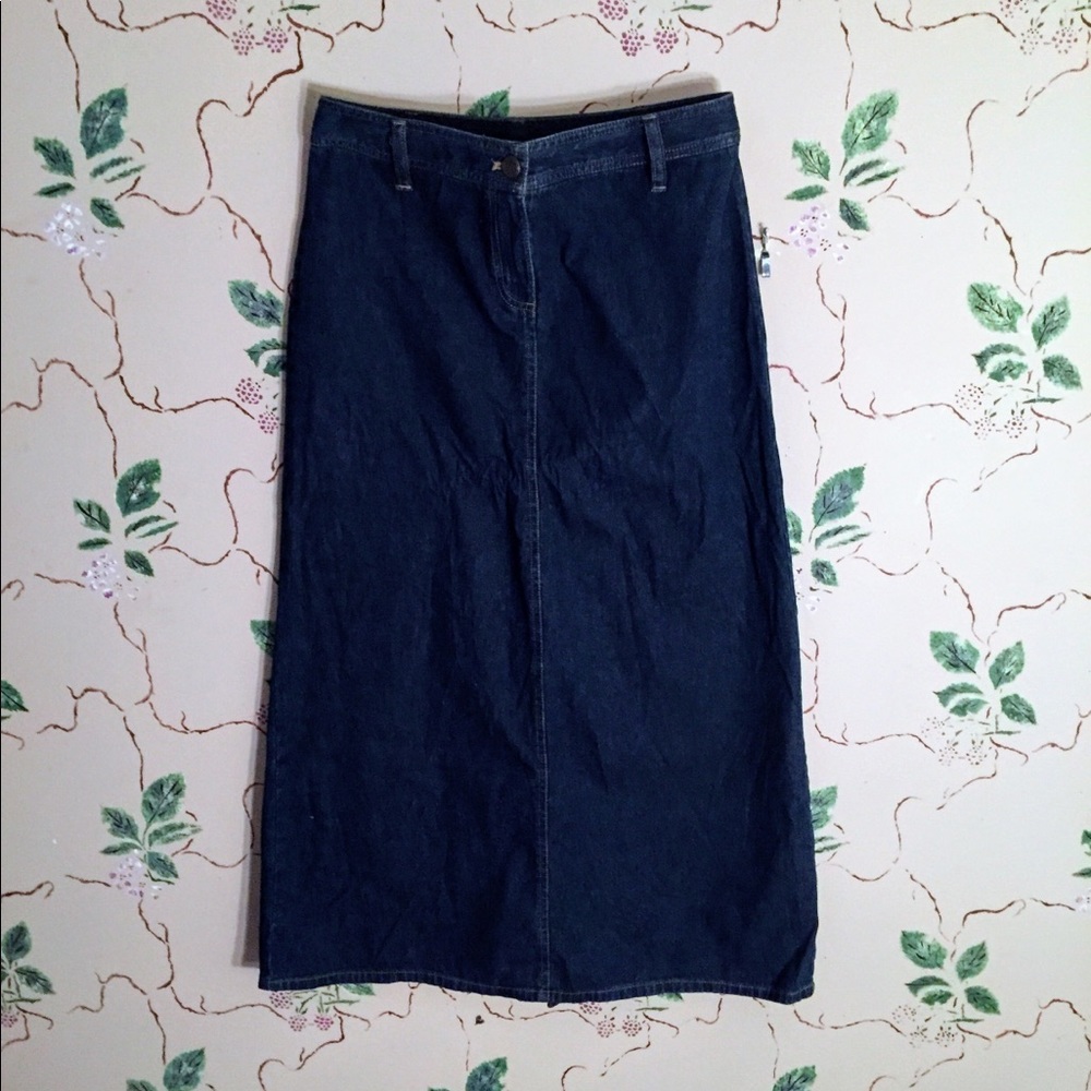 ❌DONATED❌Vintage Full Length Denim Skirt
